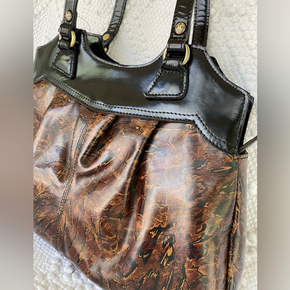 Patricia Nash Abstract Animal * Napoli Satchel & Potenaz Kisslock Clutch* NWT - Picture 4 of 12